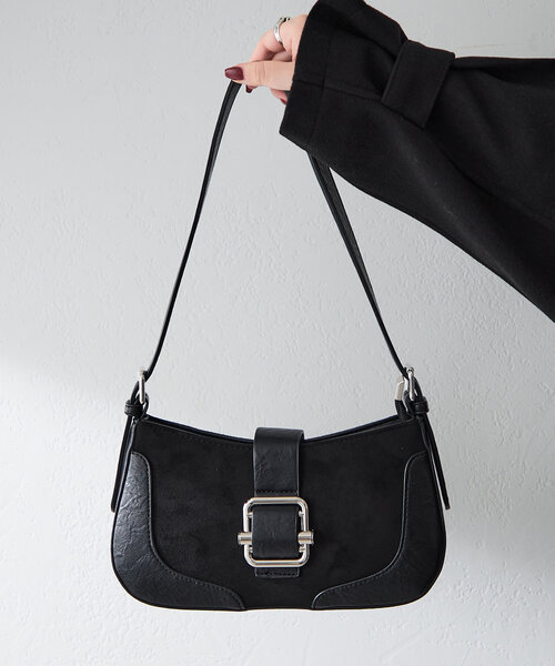 Mavie..7(メヴィセットゥ)の「【Mavie..7】異素材ショルダーBAG(ショルダーバッグ・レディース・ボルドー/ブラック・FREE)」の7枚目の写真