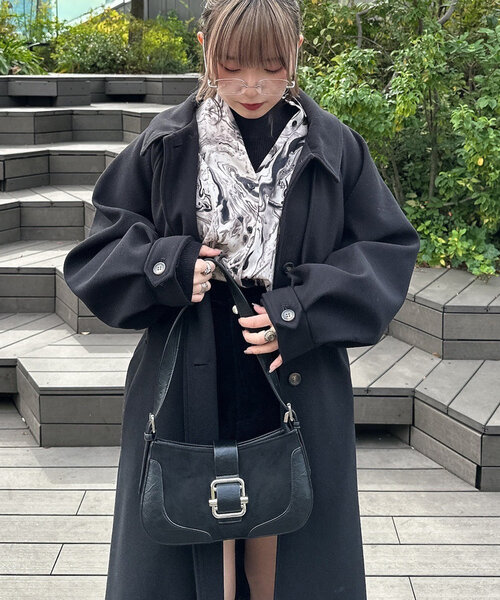 Mavie..7(メヴィセットゥ)の「【Mavie..7】異素材ショルダーBAG(ショルダーバッグ・レディース・ボルドー/ブラック・FREE)」の10枚目の写真