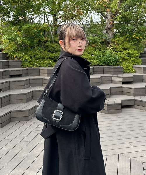 Mavie..7(メヴィセットゥ)の「【Mavie..7】異素材ショルダーBAG(ショルダーバッグ・レディース・ボルドー/ブラック・FREE)」の11枚目の写真