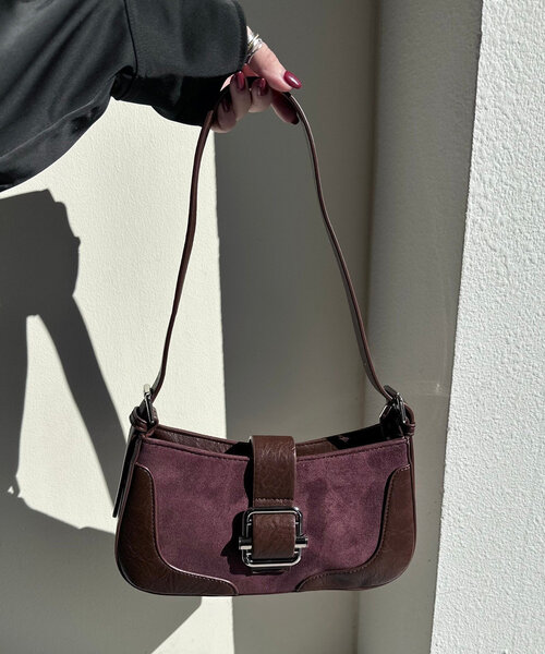 Mavie..7(メヴィセットゥ)の「【Mavie..7】異素材ショルダーBAG(ショルダーバッグ・レディース・ボルドー/ブラック・FREE)」の14枚目の写真