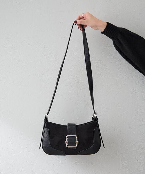 Mavie..7(メヴィセットゥ)の「【Mavie..7】異素材ショルダーBAG(ショルダーバッグ・レディース・ボルドー/ブラック・FREE)」の17枚目の写真