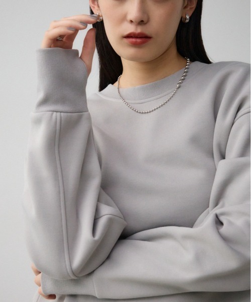 AZUL by moussy(アズールバイマウジー)の「ルーズスウェットトップス(スウェット・レディース・ブラック/アイボリー/グレー・FREE)」の3枚目の写真