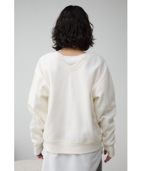 AZUL by moussy(アズールバイマウジー)の「ルーズスウェットトップス(スウェット・レディース・ブラック/アイボリー/グレー・FREE)」の9枚目の写真