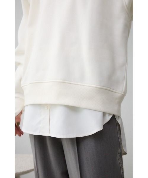 AZUL by moussy(アズールバイマウジー)の「ルーズスウェットトップス(スウェット・レディース・ブラック/アイボリー/グレー・FREE)」の14枚目の写真