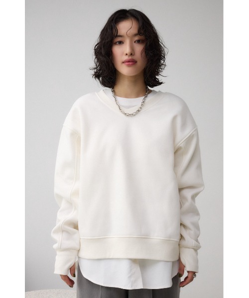 AZUL by moussy(アズールバイマウジー)の「ルーズスウェットトップス(スウェット・レディース・ブラック/アイボリー/グレー・FREE)」の15枚目の写真