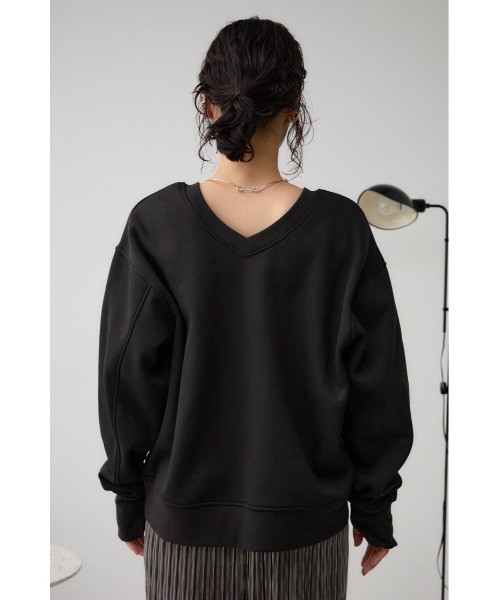 AZUL by moussy(アズールバイマウジー)の「ルーズスウェットトップス(スウェット・レディース・ブラック/アイボリー/グレー・FREE)」の22枚目の写真