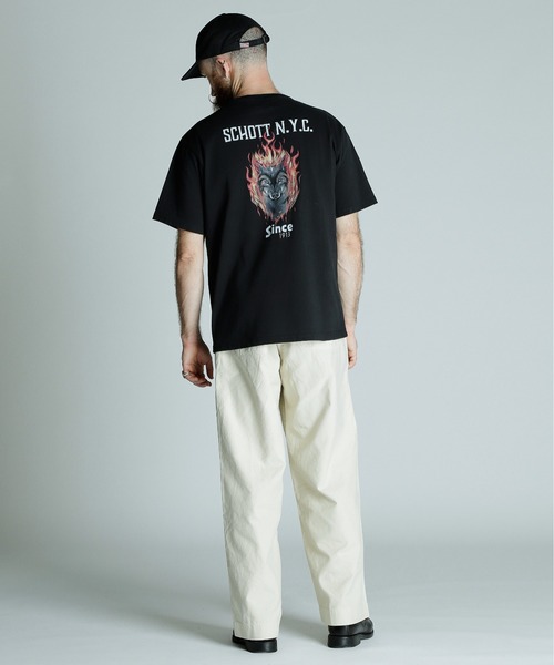 Schott ショット T-SHIRT FIREWOLF ファイアウルフ 半袖Tシャツ T-SHIRT FIREWOLF/ファイアーウルフ Tシャツ | Schott（ショット