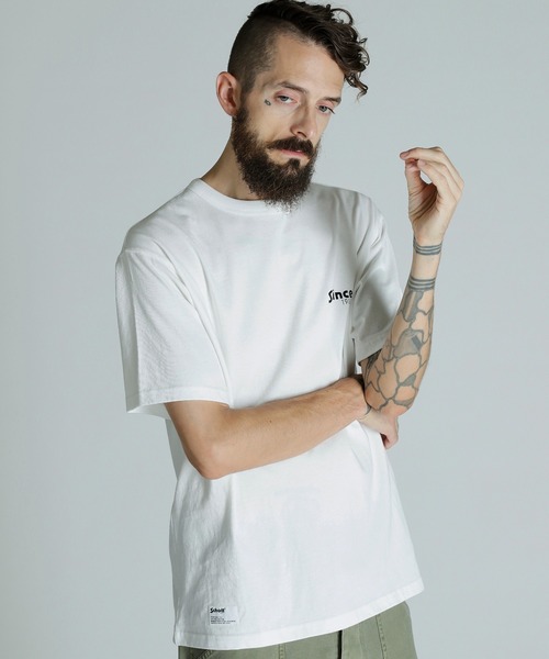 schott(ショット)の「Schott/ショット/T-SHIRT FIREWOLF/Tシャツ ファイアウルフ(Tシャツ/カットソー・メンズ・ブラック/ネイビー/ホワイト・2XL/XL/L/M)」の9枚目の写真