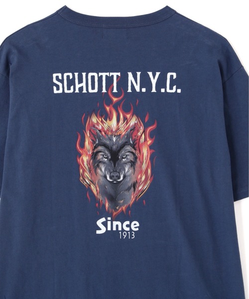 Schott ショット T-SHIRT FIREWOLF ファイアウルフ 半袖Tシャツ Schott/ショット/T-SHIRT FIREWOLF/Tシャツ ファイアウルフ（T