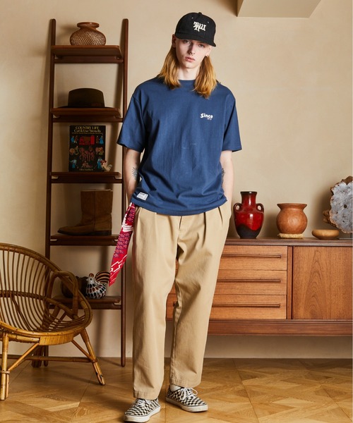schott(ショット)の「Schott/ショット/T-SHIRT FIREWOLF/Tシャツ ファイアウルフ(Tシャツ/カットソー・メンズ・ブラック/ネイビー/ホワイト・2XL/XL/L/M)」の6枚目の写真