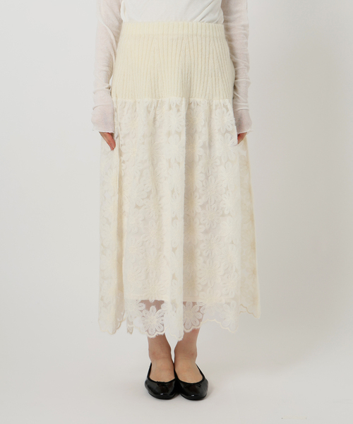 IENA LA BOUCLE Brocheレーススカート（スカート）｜IENA LA