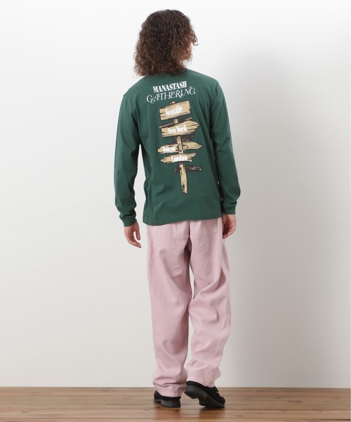 MANASTASH(マナスタッシュ)の「MANASTASH/マナスタッシュ/ L/S TEE CAMPERS GATHERING(Tシャツ/カットソー・メンズ・ホワイト/ダークグリーン/ブラック・XL/M/S/L)」の19枚目の写真