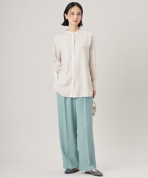 自由区(ジユウク)の「リネンライクシンセティックワイドストレート パンツ(その他パンツ・レディース・グレー系/ライトイエロー系/カーキ系/ダークブラウン・46/44)」の22枚目の写真