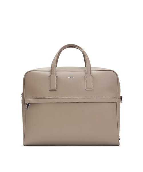 BOSS(ボス)の「ストラクチャード ドキュメントケース レタリングロゴ(ビジネスバッグ・メンズ・ベージュ/ブラック・ONESIZE)」の2枚目の写真