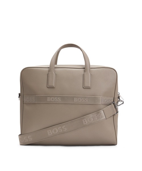 BOSS(ボス)の「ストラクチャード ドキュメントケース レタリングロゴ(ビジネスバッグ・メンズ・ベージュ/ブラック・ONESIZE)」の12枚目の写真