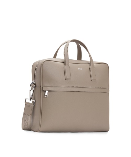 BOSS(ボス)の「ストラクチャード ドキュメントケース レタリングロゴ(ビジネスバッグ・メンズ・ベージュ/ブラック・ONESIZE)」の11枚目の写真