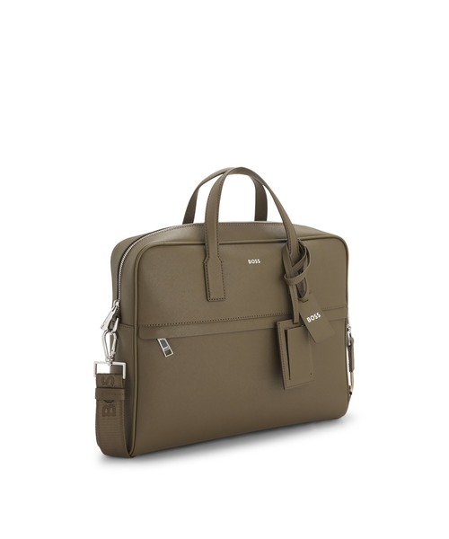 BOSS(ボス)の「ストラクチャード ドキュメントケース レタリングロゴ(ビジネスバッグ・メンズ・ベージュ/ブラック・ONESIZE)」の8枚目の写真