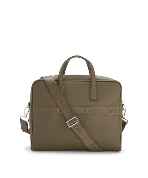 BOSS(ボス)の「ストラクチャード ドキュメントケース レタリングロゴ(ビジネスバッグ・メンズ・ベージュ/ブラック・ONESIZE)」の9枚目の写真
