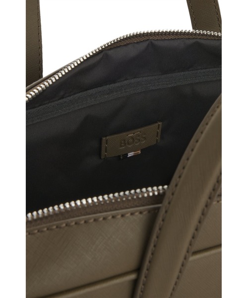 BOSS(ボス)の「ストラクチャード ドキュメントケース レタリングロゴ(ビジネスバッグ・メンズ・ベージュ/ブラック・ONESIZE)」の3枚目の写真