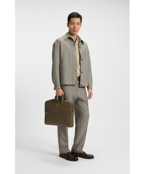 BOSS(ボス)の「ストラクチャード ドキュメントケース レタリングロゴ(ビジネスバッグ・メンズ・ベージュ/ブラック・ONESIZE)」の5枚目の写真