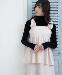 【Nora Lily】「elle」Ribboned Shoulder Tiered Tunic