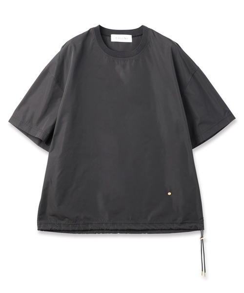 Silk Blend Taffeta Drawstring Pullover