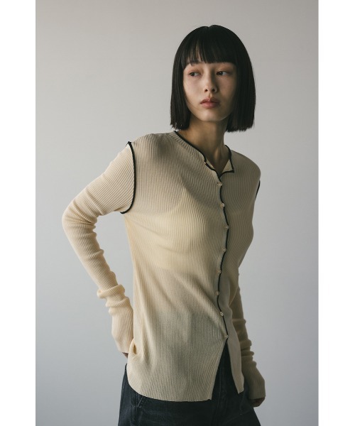 hide マルチカラー ニットアイテム MULTI BORDER MESH KNIT / マルチボーダーメッシュニット