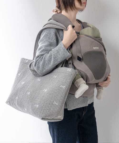 MKD.ZAKKA(エムケーディーザッカ)の「ヌビトートバッグ(トートバッグ・レディース・グレー/アイボリー/チャコール/ベージュ・FREE)」の9枚目の写真