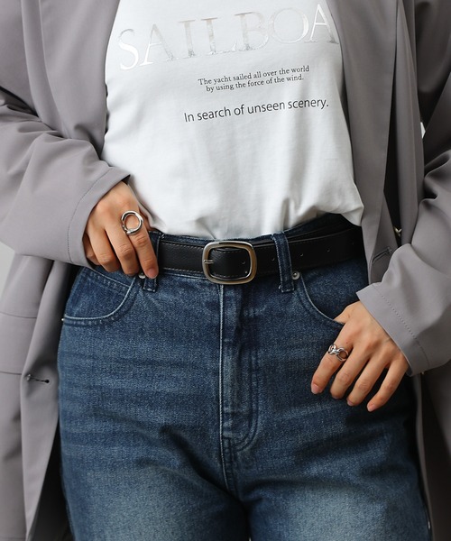 COLONY 2139（コロニートゥーワンスリーナイン）の「オブロングバックルベルト（ベルト・レディース・ブラック・FREE）」の6枚目の写真