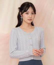 WILLSELECTION | ビジューリボンケーブルカーディガン(カーディガン/ボレロ)