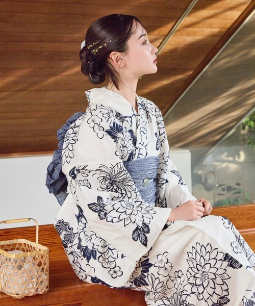 hinari×utatane浴衣セット セール】hinari × utatane浴衣セット 牡丹（浴衣）｜hinari