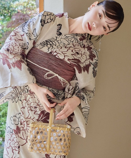 hinari（ヒナリ）の「hinari × utatane浴衣セット 牡丹（浴衣