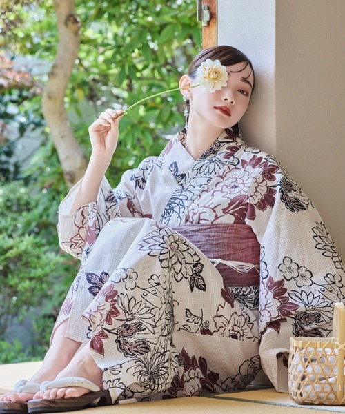 hinari×utatane浴衣セット hinari 浴衣 × utatane浴衣セット 紫陽花 レディース : ZOZOTOWN