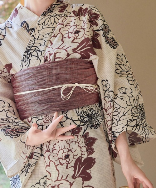 hinari x utatane 浴衣/兵児帯/下駄3点セット YUKATA collection 】 ▪︎ hinari × utatane 浴衣/兵児帯/下駄3