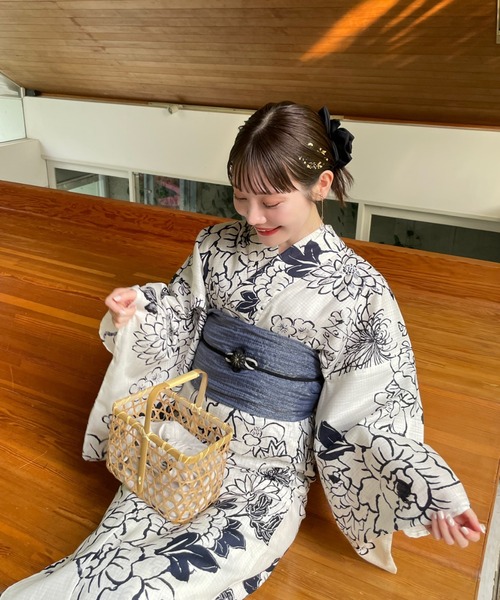 hinari×utatane 浴衣セット hinari × utatane浴衣セット 紫陽花 テラコッタ FREE - メルカリ