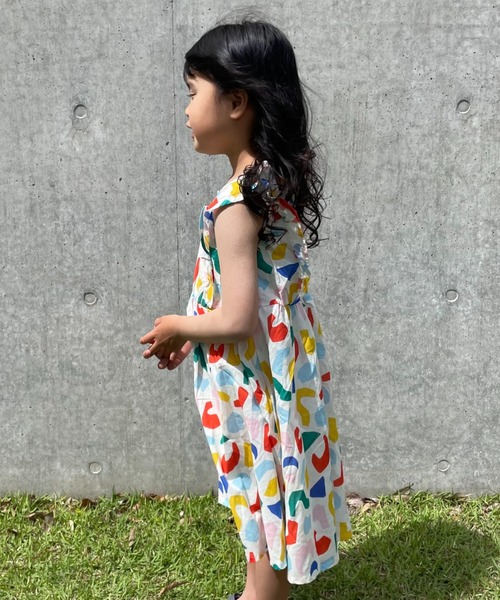 TARKER（ターカー）の「幾何学柄ワンピース（ワンピース・キッズ・オフホワイト/ブラック・80/90/100/110/120/130）」の15枚目の写真