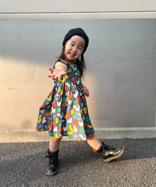 TARKER（ターカー）の「幾何学柄ワンピース（ワンピース・キッズ・オフホワイト/ブラック・80/90/100/110/120/130）」の7枚目の写真