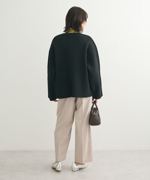 Green　Parks（グリーンパークス）の「・swing by W-ZIPニットカーディガン（カーディガン/ボレロ・レディース・ライトグレー/ピンク/ブラック/オフホワイト・FREE）」の14枚目の写真