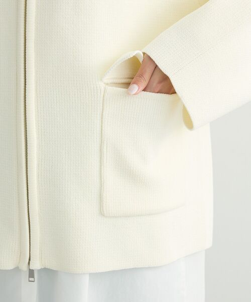 Green　Parks（グリーンパークス）の「・swing by W-ZIPニットカーディガン（カーディガン/ボレロ・レディース・ライトグレー/ピンク/ブラック/オフホワイト・FREE）」の11枚目の写真