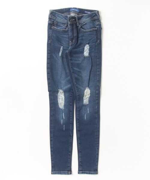 London Denim(ロンドンデニム)の「London Denim(MAY FAIR) Re-born Skinny Damage(デニムパンツ・レディース・インディゴブルー・S/M/L/LL)」の1枚目の写真