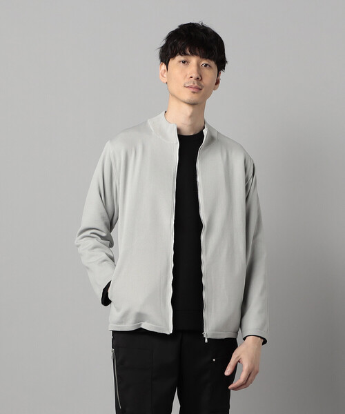 COMME CA MEN(コムサメン)の「スタンドネック ジップニット(ニット/セーター・メンズ・グレー/ブラック・M/L)」の2枚目の写真