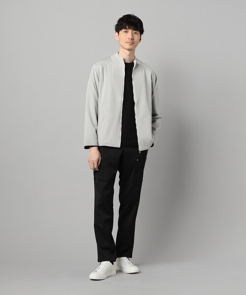 COMME CA MEN(コムサメン)の「スタンドネック ジップニット(ニット/セーター・メンズ・グレー/ブラック・M/L)」の3枚目の写真