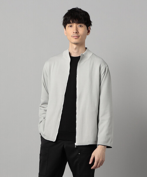 COMME CA MEN(コムサメン)の「スタンドネック ジップニット(ニット/セーター・メンズ・グレー/ブラック・M/L)」の5枚目の写真