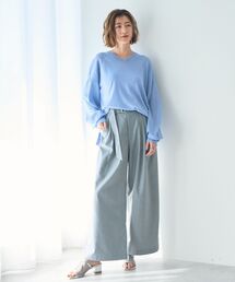 YECCA VECCA（イェッカヴェッカ）の「ハイウエストベルトデザインタックワイドパンツ（その他パンツ・レディース）」