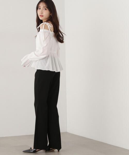 PROPORTION BODY DRESSING(プロポーションボディドレッシング)の「ドットドビーストライプペプラムブラウス / 1215110305(シャツ/ブラウス・レディース・ホワイト/イエロー/ブルー・FREE)」の9枚目の写真