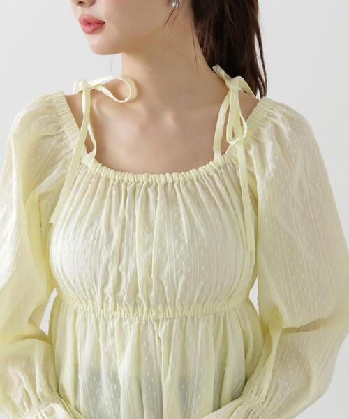 PROPORTION BODY DRESSING(プロポーションボディドレッシング)の「ドットドビーストライプペプラムブラウス / 1215110305(シャツ/ブラウス・レディース・ホワイト/イエロー/ブルー・FREE)」の19枚目の写真