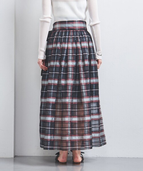 UNITED ARROWS(ユナイテッドアローズ)の「シアー チェック ラップスカート(スカート・レディース・その他1・36/38)」の7枚目の写真