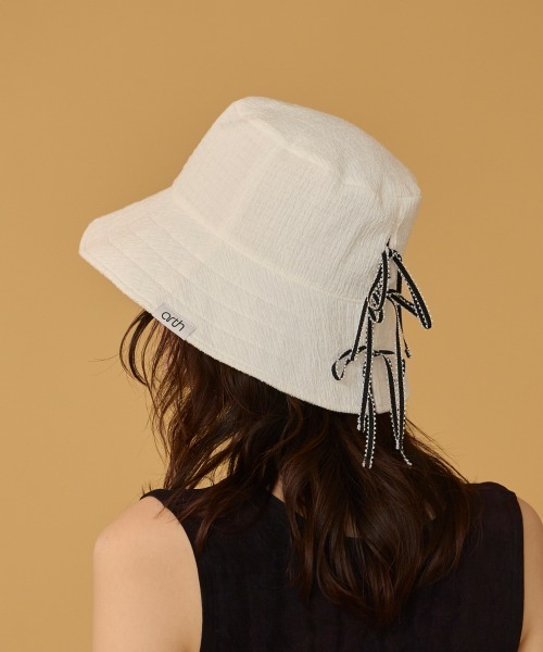 arth(アース)の「arth Foldable Bow Bucket / アース(ハット・レディース・ホワイト/ブラック/グリーン・57~59cm)」の7枚目の写真
