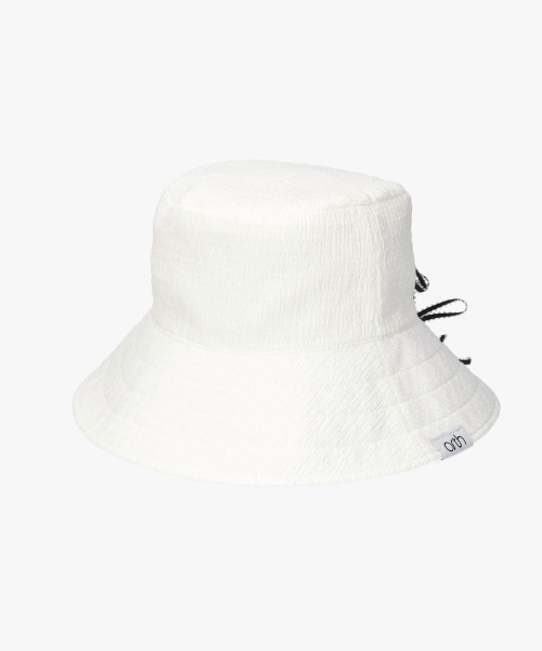 arth(アース)の「arth Foldable Bow Bucket / アース(ハット・レディース・ホワイト/ブラック/グリーン・57~59cm)」の6枚目の写真