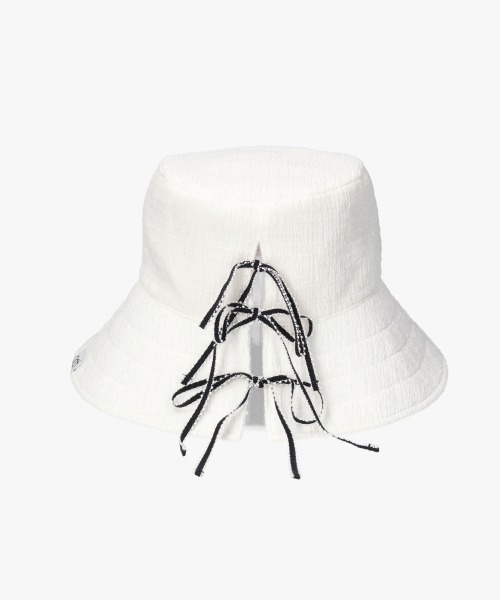arth(アース)の「arth Foldable Bow Bucket / アース(ハット・レディース・ホワイト/ブラック/グリーン・57~59cm)」の5枚目の写真